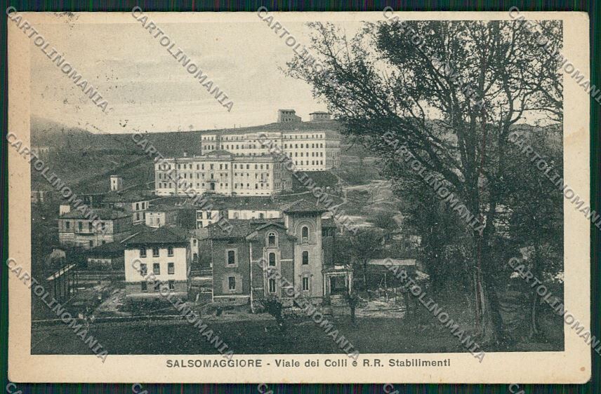 Parma Salsomaggiore PIEGATA cartolina QQ9455 – fronte