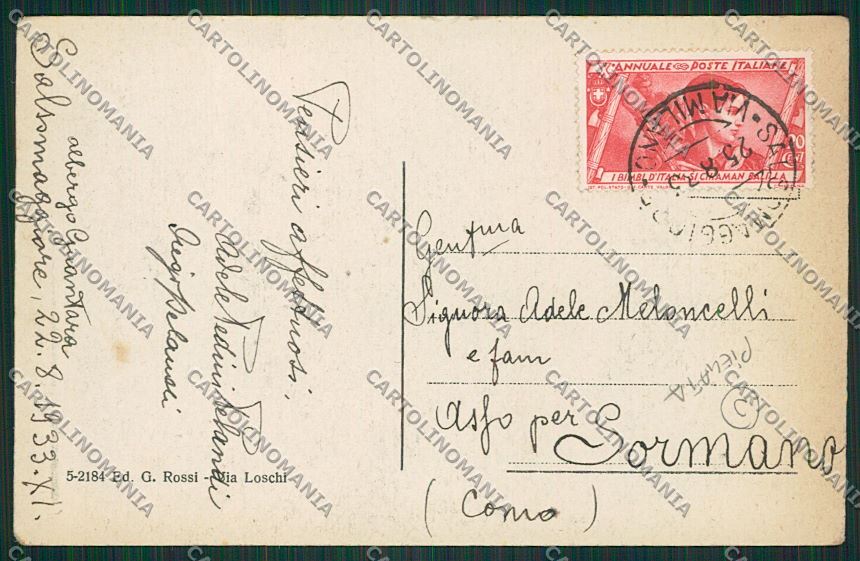 Parma Salsomaggiore PIEGATA cartolina QQ9455 – retro