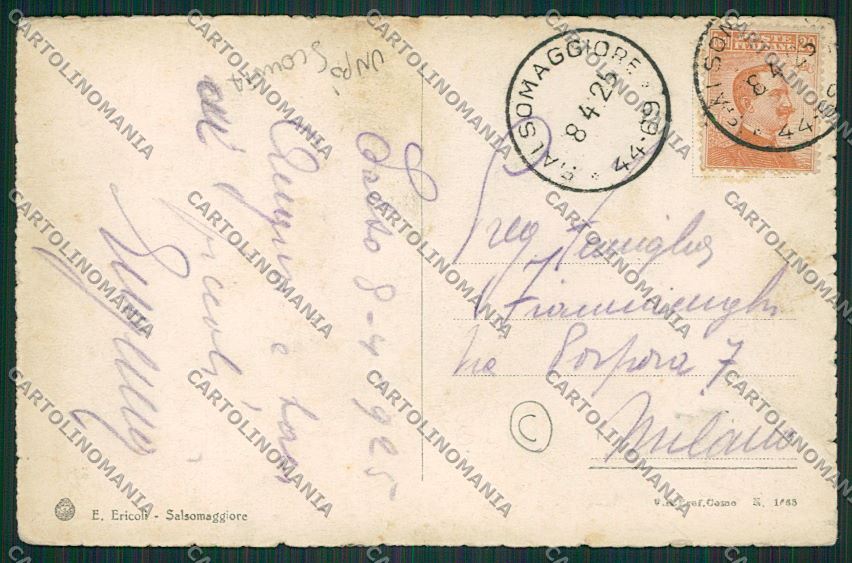 Parma Salsomaggiore POCO SCOLLATA cartolina QQ9467 – retro