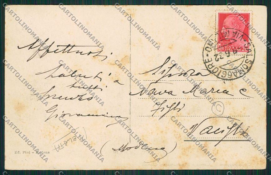 Parma Salsomaggiore PIEGATA cartolina QQ9469 – retro