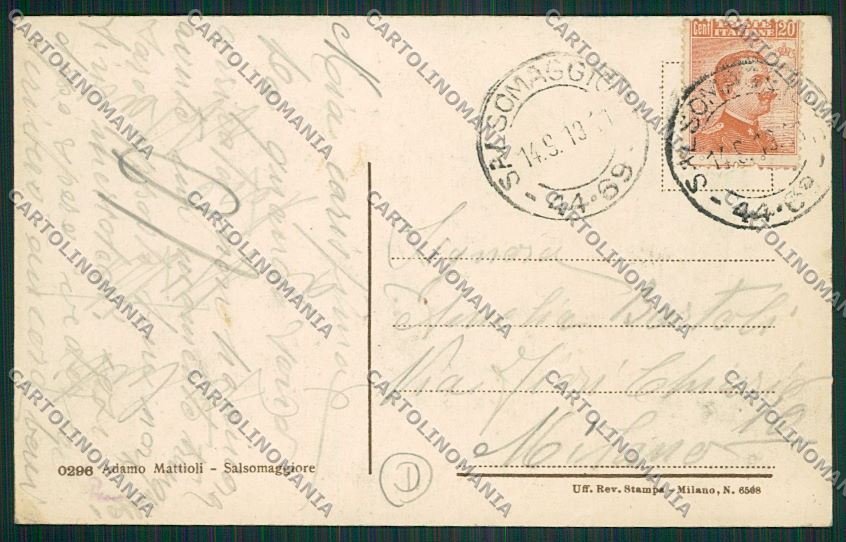 Parma Salsomaggiore SCOLLATA cartolina QQ9503 – retro