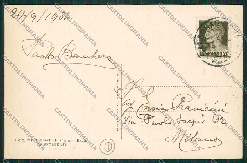 Parma Salsomaggiore Saluti da cartolina QQ9537 – retro