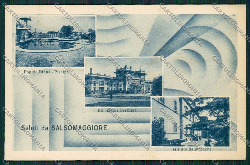 Parma Salsomaggiore Saluti da cartolina QQ9542 – fronte