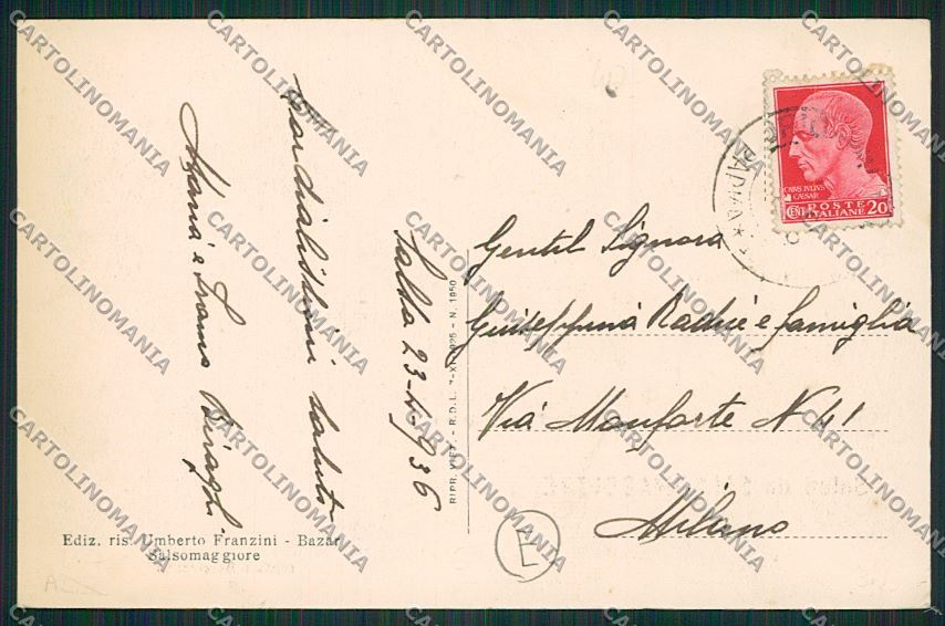 Parma Salsomaggiore Saluti da cartolina QQ9542 – retro