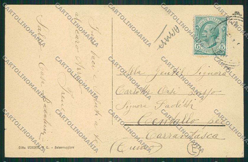 Parma Salsomaggiore ABRASA cartolina QQ9556 – retro