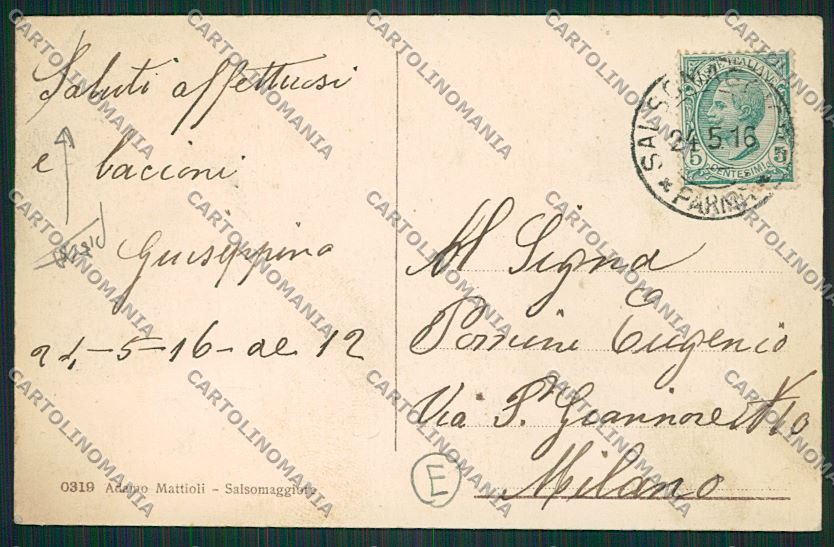 Parma Salsomaggiore PIEGA cartolina QQ9567 – retro