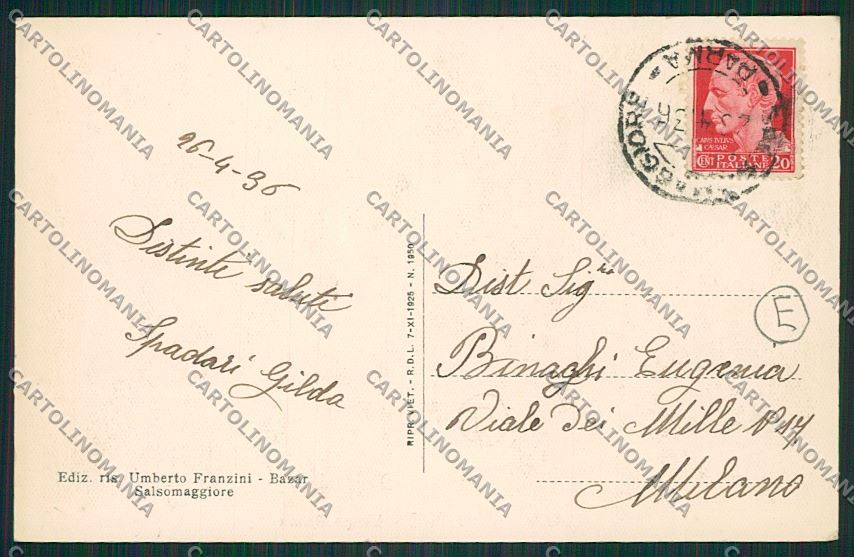 Parma Salsomaggiore cartolina QQ9569 – retro