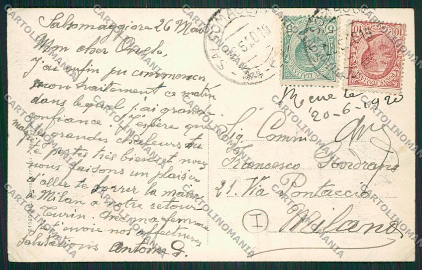 Parma Salsomaggiore auto cartolina QQ9616 – retro