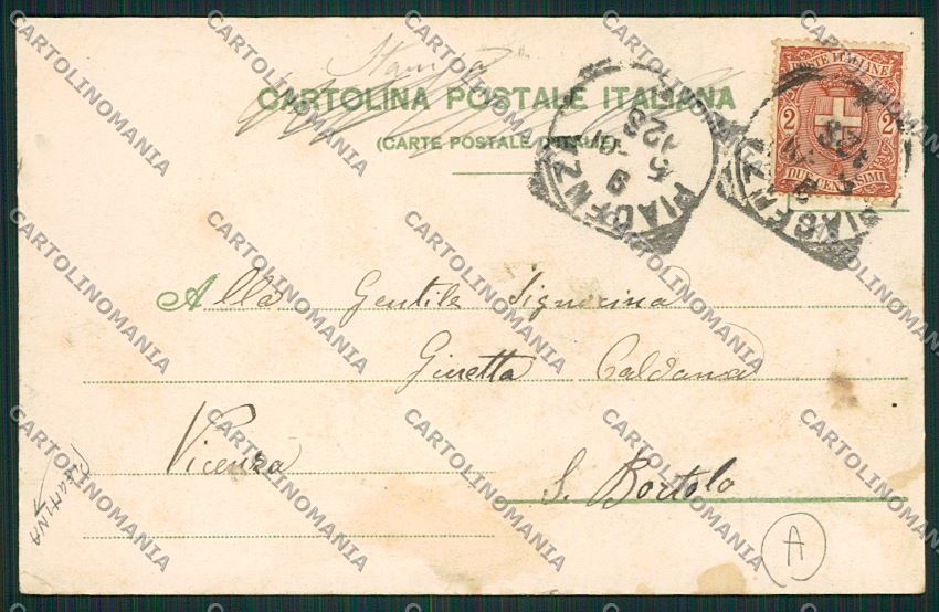 Piacenza città PIEGHINA cartolina QQ9625 – retro