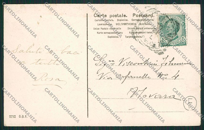 Piacenza città Poste cartolina QQ9631 – retro