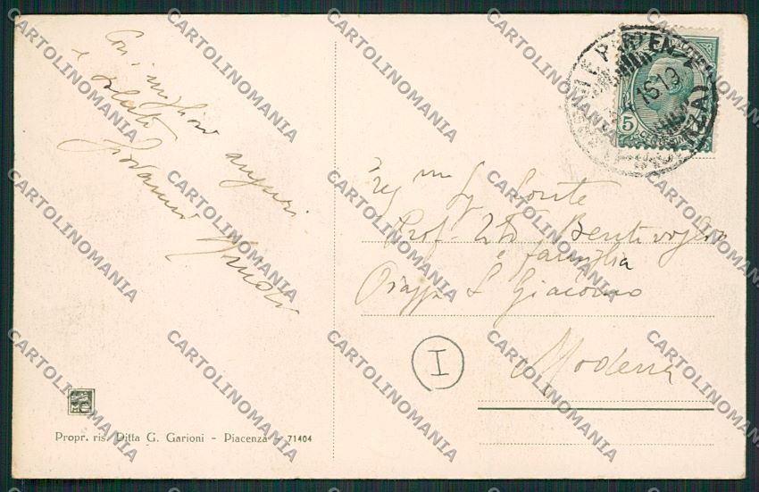 Piacenza città Auto cartolina QQ9635 – retro