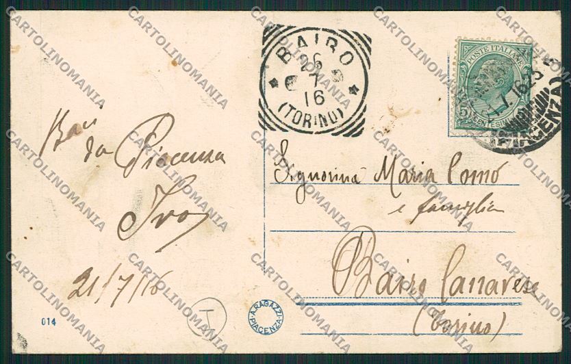 Piacenza città Tram cartolina QQ9636 – retro