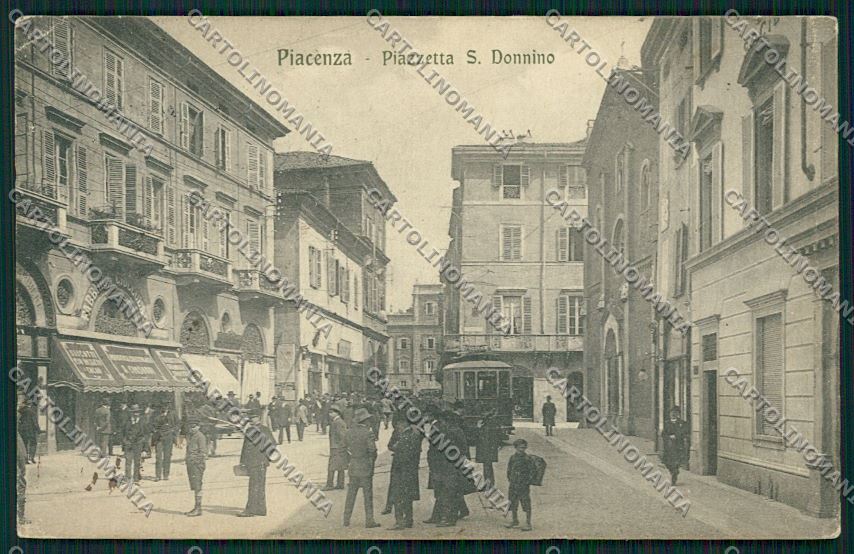 Piacenza città Tram PIEGHINA cartolina QQ9637 – fronte