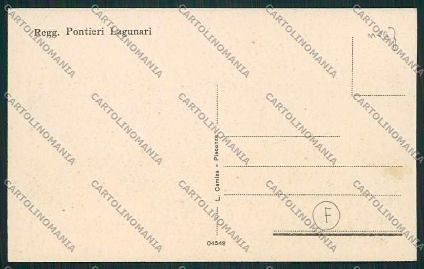 Piacenza Militari Genio Pontieri cartolina QQ9660 – retro