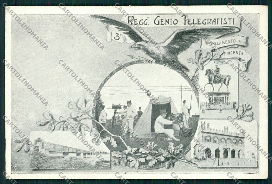Piacenza Militari Genio Telegrafisti cartolina QQ9663 – fronte