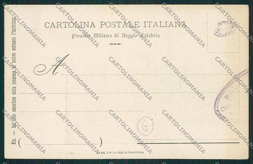 Piacenza Militari Fanteria cartolina QQ9670 – retro