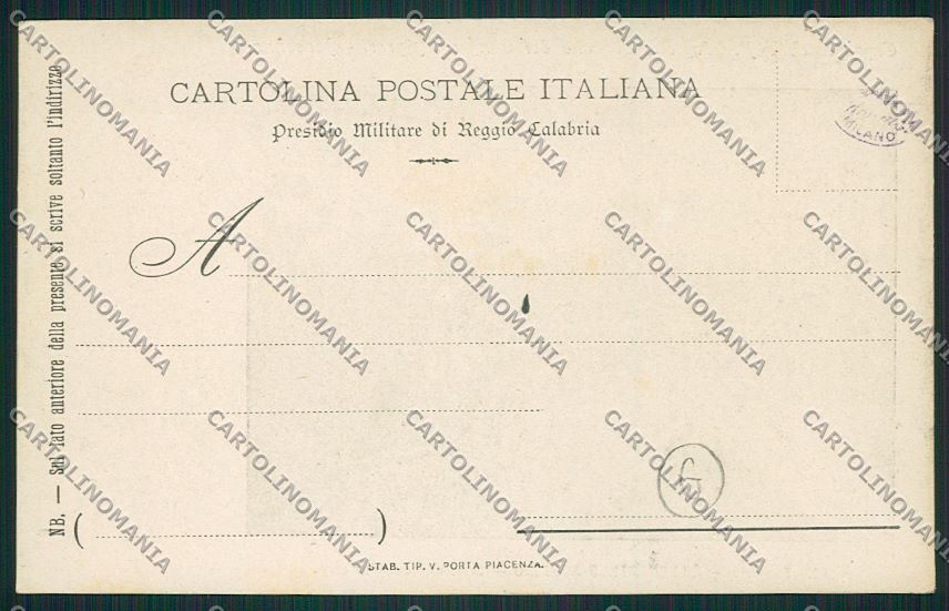 Piacenza Militari Fanteria cartolina QQ9673 – retro