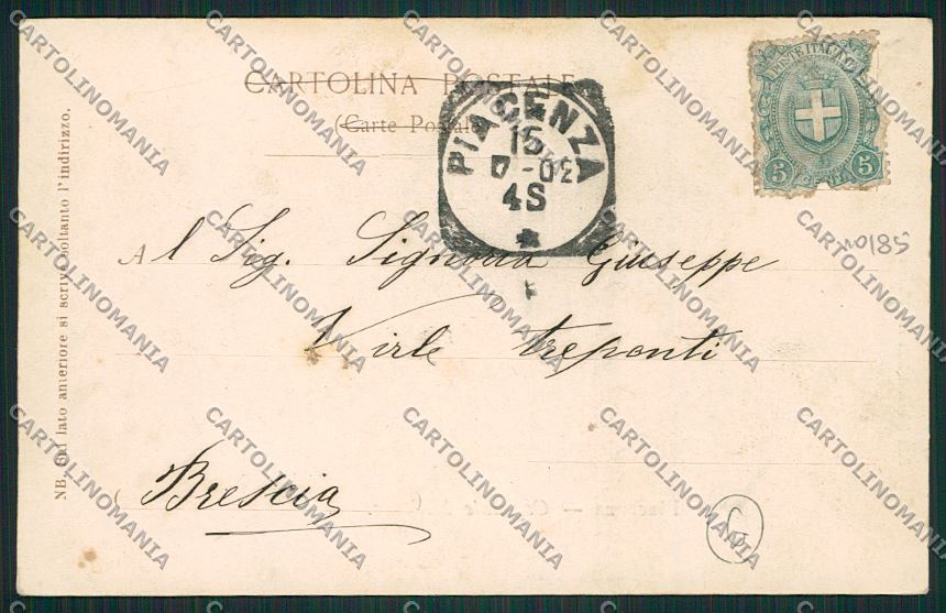 Piacenza Militari Ospedale cartolina QQ9674 – retro