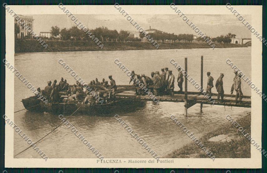 Piacenza Militari Genio Pontieri cartolina QQ9677 – fronte
