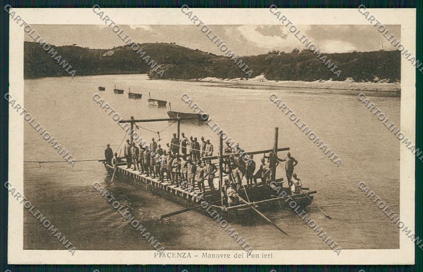 Piacenza Militari Genio Pontieri cartolina QQ9681 – fronte