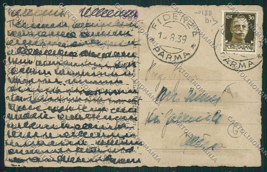 Piacenza Militari Genio Telegrafisti cartolina QQ9690 – retro