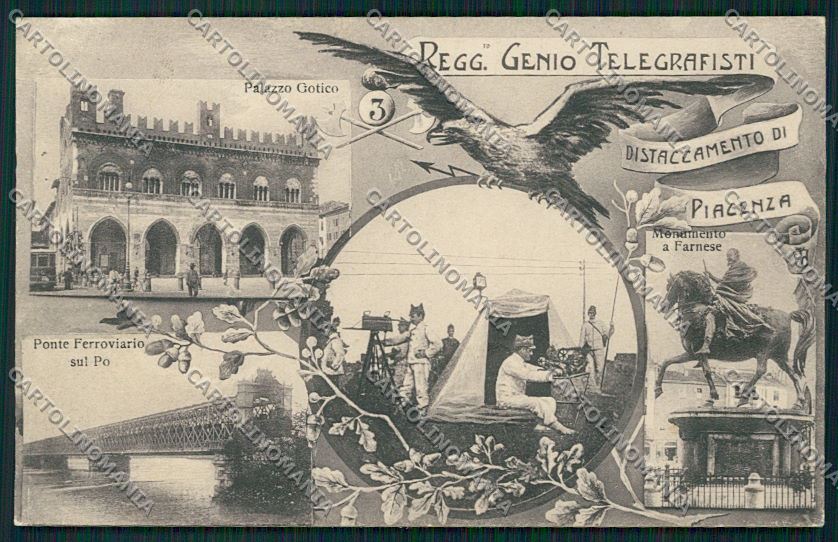 Piacenza Militari Genio Telegrafisti cartolina QQ9693 – fronte