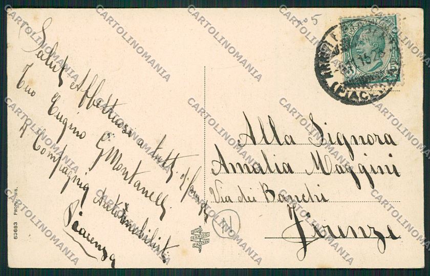 Piacenza Militari Compagnia Automobilisti STRAPPINO cartolina QQ9741 – retro