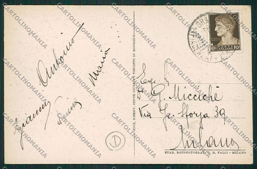 Piacenza Grazzano Visconti cartolina QQ9795 – retro