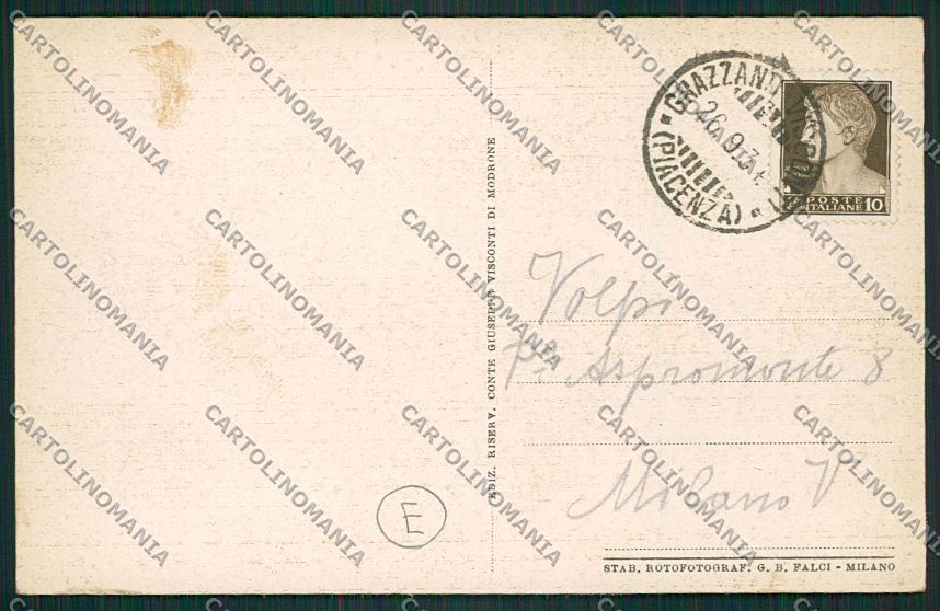 Piacenza Grazzano Visconti cartolina QQ9796 – retro