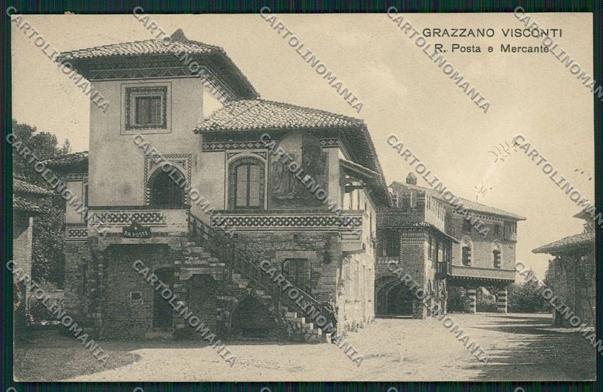 Piacenza Grazzano Visconti ABRASA cartolina QQ9797 – fronte