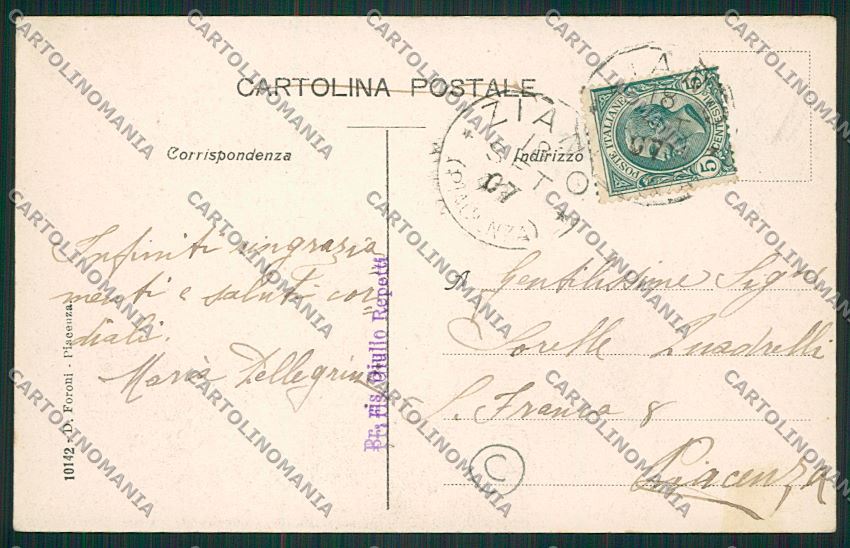 Piacenza Pianello Val Tidone cartolina QQ9805 – retro
