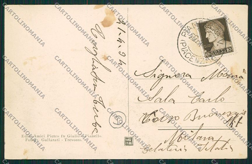 Piacenza Pianello Val Tidone cartolina QQ9809 – retro