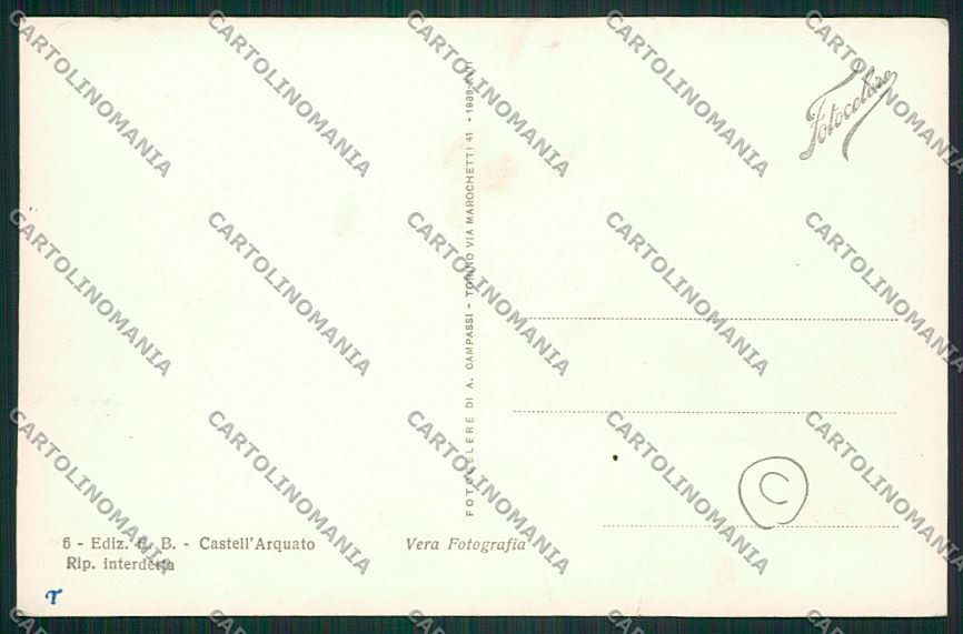 Piacenza Castell'Arquato Foto cartolina QQ9827 – retro