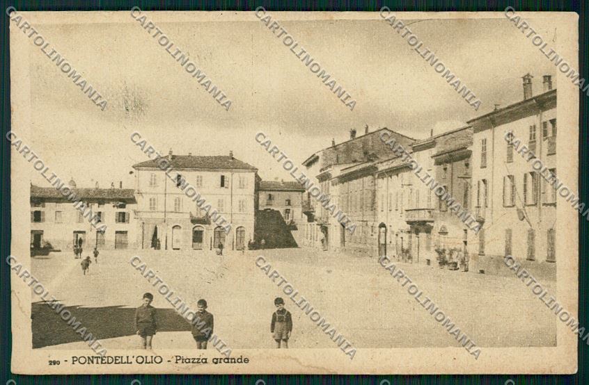 Piacenza Ponte dell'Olio TRACCE UMIDO cartolina QQ9829 – fronte