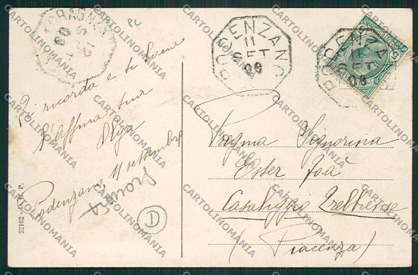 Piacenza Podenzano SCOLLATA cartolina QQ9830 – retro