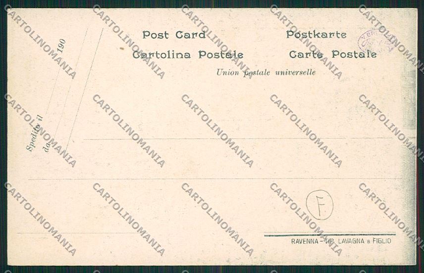 Ravenna città Militari Ospedale cartolina QQ9872 – retro