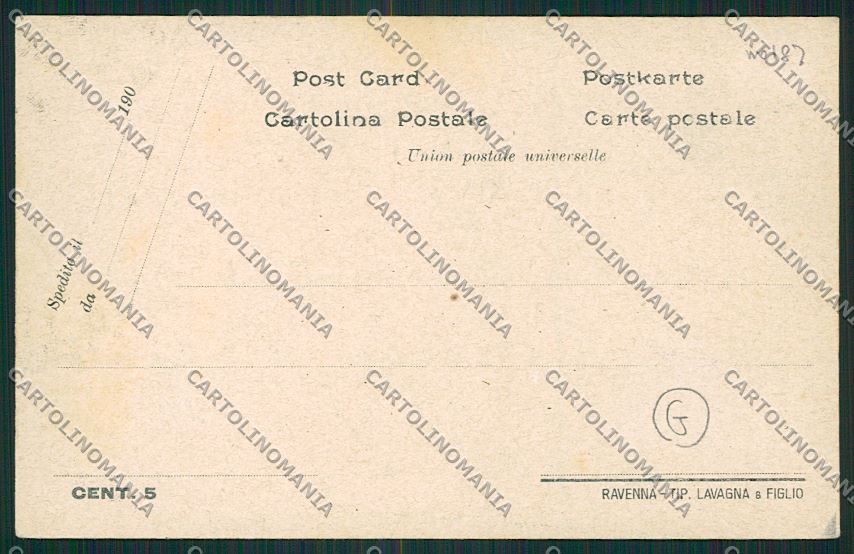 Ravenna città Militari Ospedale cartolina QQ9877 – retro