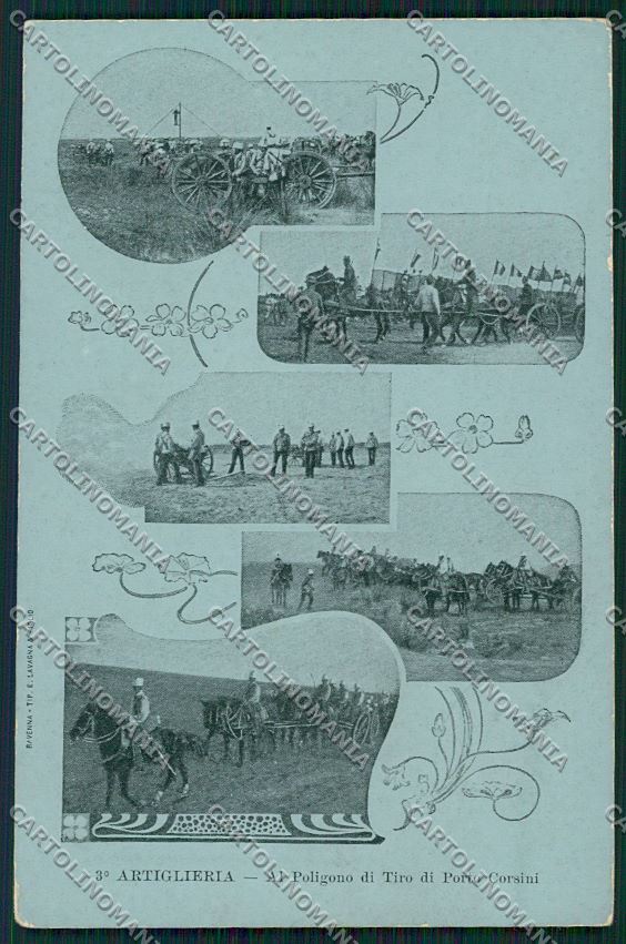Ravenna Porto Corsini Militari Artiglieria cartolina QQ9891 – fronte