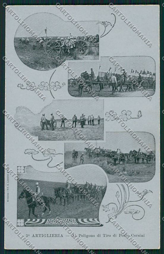 Ravenna Porto Corsini Militari Artiglieria cartolina QQ9892 – fronte