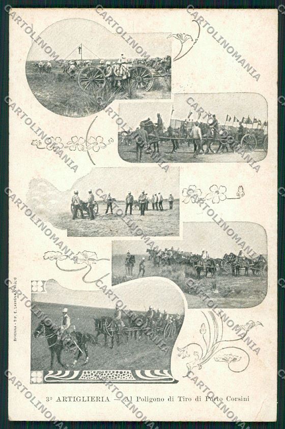 Ravenna Porto Corsini Militari Artiglieria cartolina QQ9893 – fronte