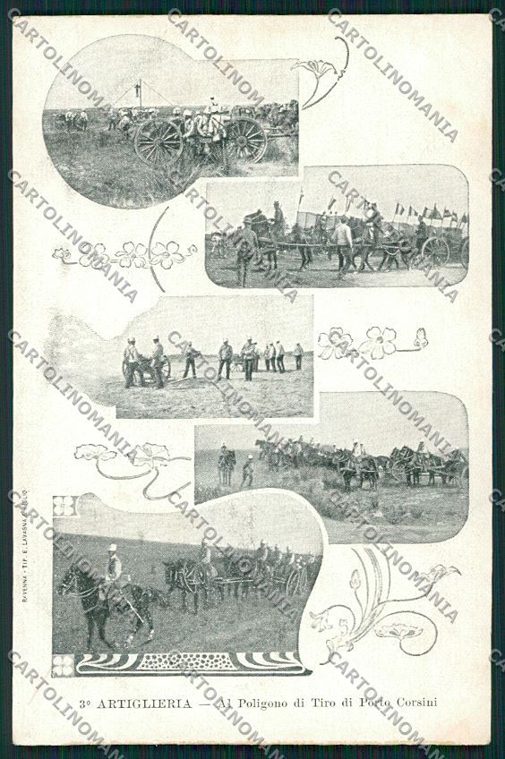Ravenna Porto Corsini Militari Artiglieria cartolina QQ9894 – fronte