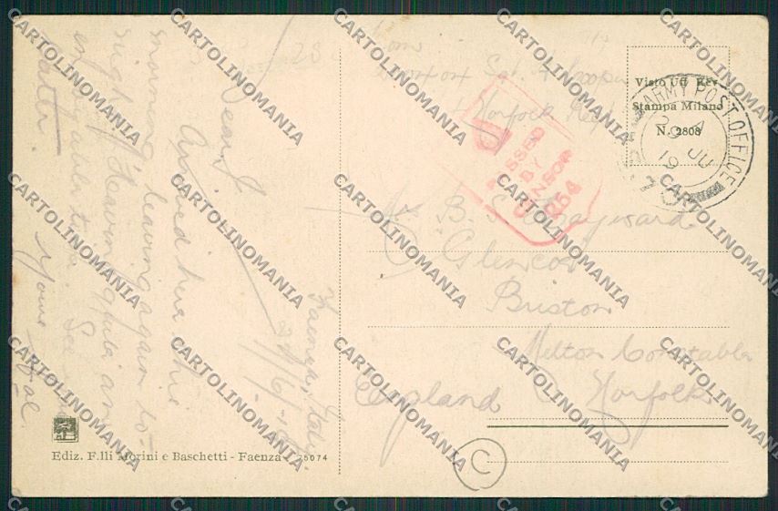Ravenna Faenza cartolina QQ9926 – retro