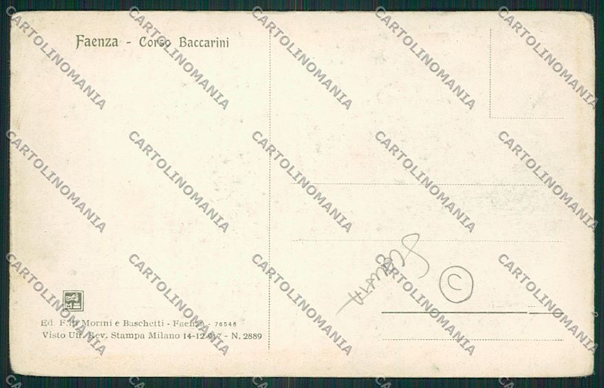 Ravenna Faenza SCOLLATA cartolina QQ9939 – retro