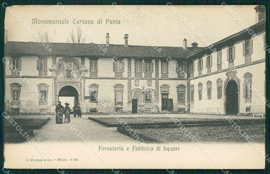 Pavia Certosa di ABRASA TRACCE UMIDO cartolina QT0038 – fronte