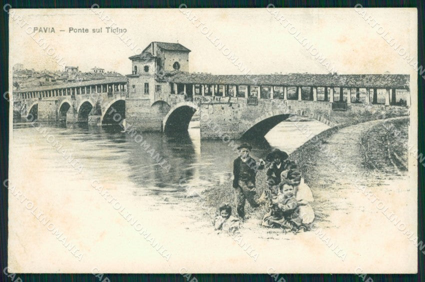 Pavia Città Ponte sul Ticino PIEGHINE cartolina QT0039 – fronte