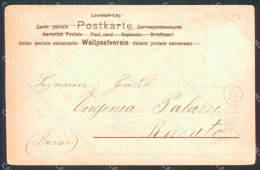 Pavia Città Municipio ABRASA cartolina QT0043 – retro
