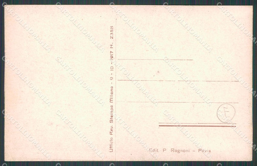 Pavia Città Militari Saluti da cartolina QT0054 – retro