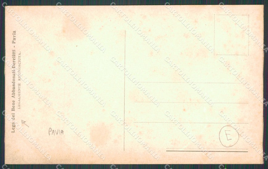 Pavia Città Lega del Bene cartolina QT0062 – retro