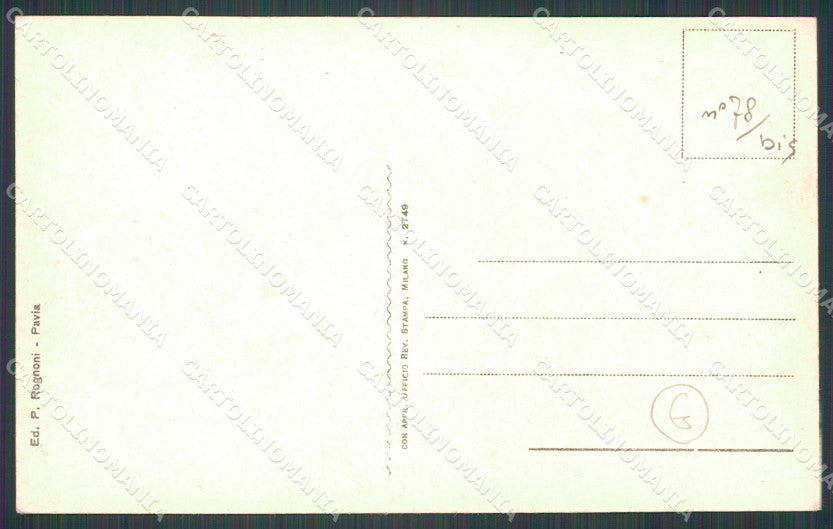 Pavia Città Militari Saluti da cartolina QT0074 – retro