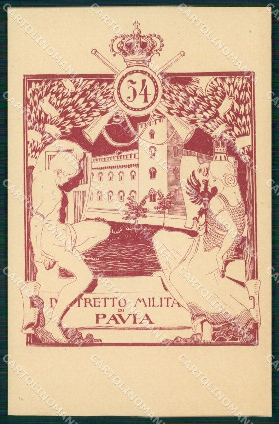 Pavia Città Distretto Militare cartolina QT0083 – fronte